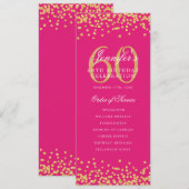 60e Anniversaire Programme Gold Hot Pink Confetti (Devant / Derrière)