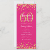 60e Anniversaire Programme Gold Hot Pink Confetti (Devant)