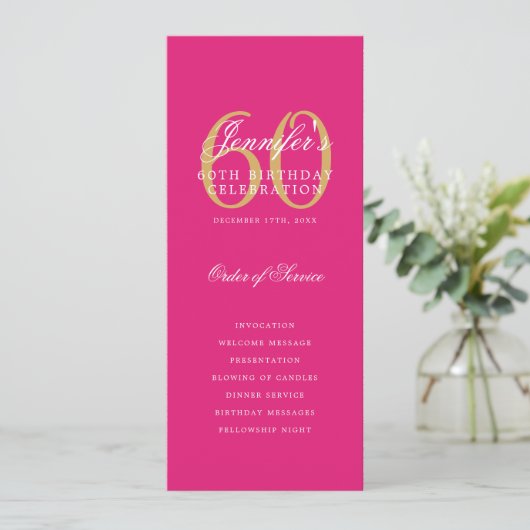 60e Anniversaire Programme Gold Hot Pink Merci (Debout devant)
