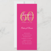 60e Anniversaire Programme Gold Hot Pink Merci (Devant)
