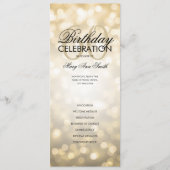 60e Anniversaire Programme Lights Gold Menu (Devant)