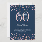 60e anniversaire Programme Menu Rose Gold Marine B (Devant)