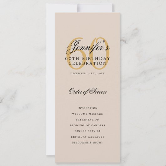 60e Anniversaire Programme Merci d'or Champagne (Devant)