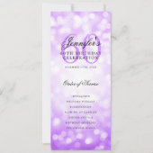 60e Anniversaire Programme Purple Bokeh Merci (Devant)