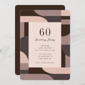 60e anniversaire Retro Arches Invitation (Devant / Derrière)