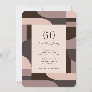 60e anniversaire Retro Arches Invitation