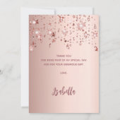 60e anniversaire rose or étoiles carte de remercie (Dos)