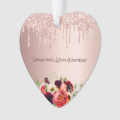 60e anniversaire rose parties scintillant or goutt (devant)