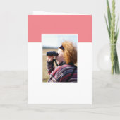 60e Anniversaire rose photo Bonne carte d'annivers (Dos)