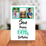 60e anniversaire Son vert moderne photo carte coll<br><div class="desc">Mettez un sourire sur un visage avec ce 3 photo-collage personnalisé carte 60e anniversaire pour votre fils. - Cliquez simplement pour personnaliser ce design 🔥 Mes promesses - Ce design est unique et conçu avec vous en tête 🙏 Merci pour soutenir ma petite entreprise - Si vous voulez un article...</div>