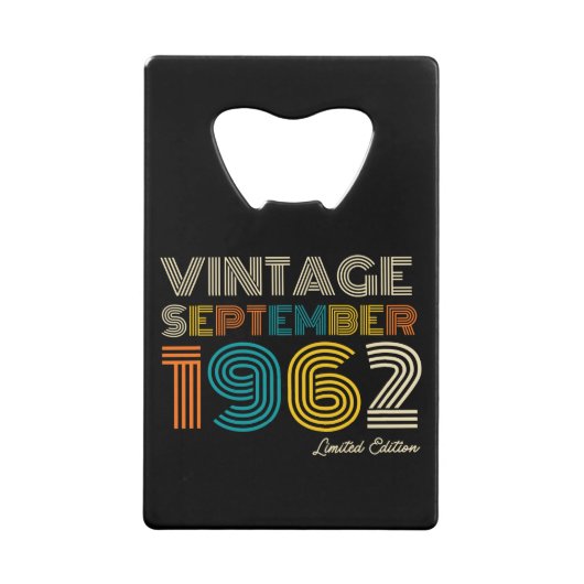 60e anniversaire Vintage septembre 1962 Limited Ed (Devant)