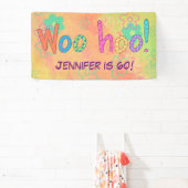60e anniversaire WooHoo Nom Bannière personnalisée (Insitu)