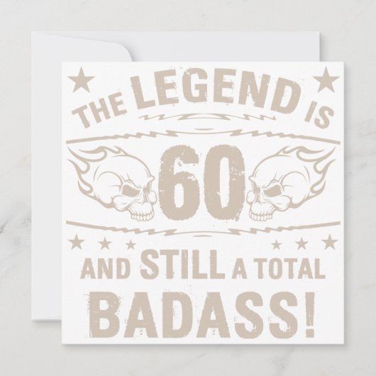 60e Birthday Badass Kaart (Voorkant)