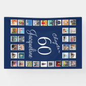 60e Birthday Blue Banner (Horizontaal)
