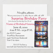 60e 'Birthday'-casino-sleufmachine Kaart (Voorkant / Achterkant)