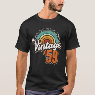 60e Birthday Gift Geboren in 1959 met Retro T-shirt