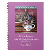 60e Birthday Party Guest Book, Teapot Notitieboek (Voorkant)