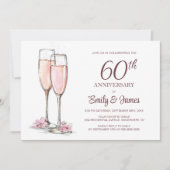 60e bruiloft Jubileum Champagne Kaart