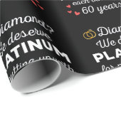 60e bruiloft Jubileum I - Diamond Funny Couple Cadeaupapier (Rol Hoek)