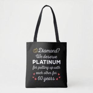 60e bruiloft Jubileum I - Diamond Funny Couple Draagtas
