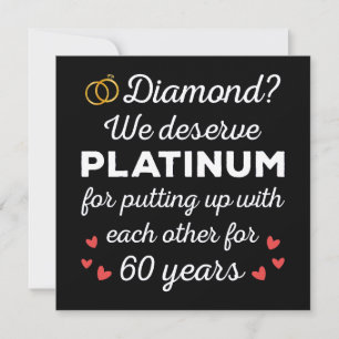 60e bruiloft Jubileum I - Diamond Funny Couple Kaart