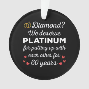 60e bruiloft Jubileum I - Diamond Funny Couple Ornament