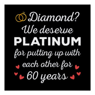 60e bruiloft Jubileum I - Diamond Funny Couple Perfect Poster