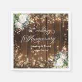 60e bruiloft Jubileum Rustieke String Lights Servet (Voorkant)