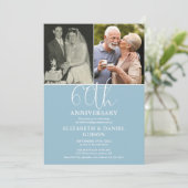 60e bruiloft Jubileum toen en nu 2 foto Kaart (Staand voorkant)