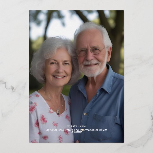 60e bruiloft Jubileum uitnodiging diamant (Achterkant)