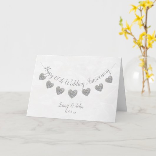 60e carte d'anniversaire du Mariage Diamond (Fleur jaune)