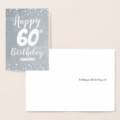 60e Carte Foil Personnalisée Anniversaire (Affichage)