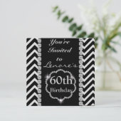 60e CHEVRON RHINESTONE REGARDE Invitation d'annive (Debout devant)