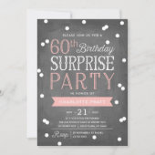 60e Confetti Surprise Party Invitation | Anniversa (Devant)