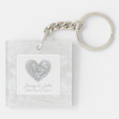 60e diamanten bruiloft huwelijksdag sleutelhanger (Achterkant)