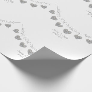 60e diamanten bruiloft huwelijkskoningsontwerp cadeaupapier