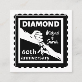 60e diamanten bruiloft traditionele trouwdag informatiekaartje