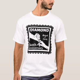 60e diamanten bruiloft traditionele trouwdag t-shirt
