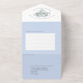 60e diamanten bruiloft waterverf all in one uitnodiging (Buitenkant)