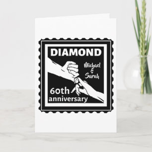60e diamanten huwelijksjubileum traditioneel kaart