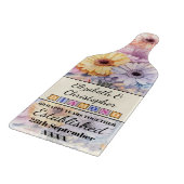 60e diamanten jubileum bloemenperzik snijplank (Hoek)