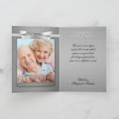 60e diamanten jubileum zilveren damast bedankkaart (Binnen)