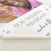 60e diamanten trouwdag foto wit sherpa deken (3/4)