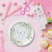 60e Diamond bruiloft Jubileum groen Papieren Bordje (Feest)