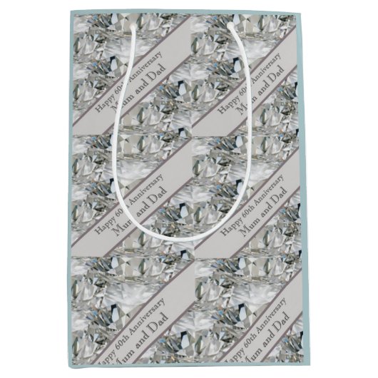 60e Diamond-Jubileum Medium Cadeauzakje (Voorkant)