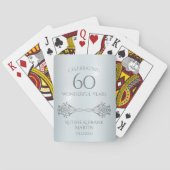 60e Diamond Jubileum Stijlvol gepersonaliseerd cad Pokerkaarten (Achterkant)