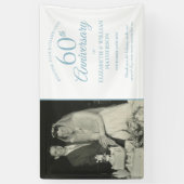 60e Diamond Jubileum Wedding Foto Welkom Spandoek (Verticaal)