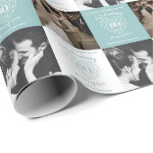 60e Diamond Wedding Jubileum 2 foto's Cadeaupapier (Rol Hoek)