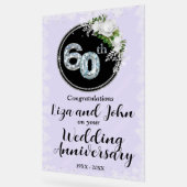 60e Diamond Wedding Jubileum Acryl Bord (Hoek)