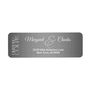 60e Diamond Wedding Jubileum Adres Etiket